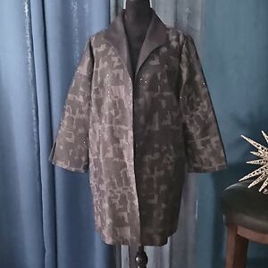 Chicos - Travlers Sequin Jacquard Open Jacket - US Size 12/14 - Chicos 2 - NWT